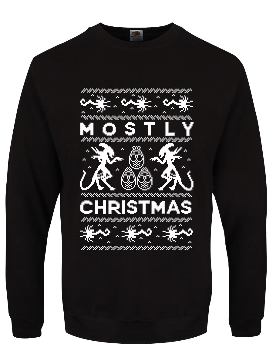 Mostly Christmas Men s Black Christmas Jumper