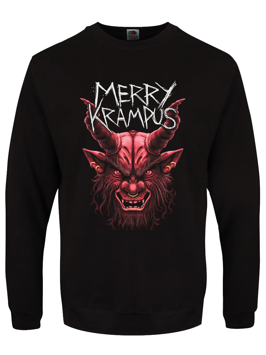 Merry Krampus Black Christmas Jumper