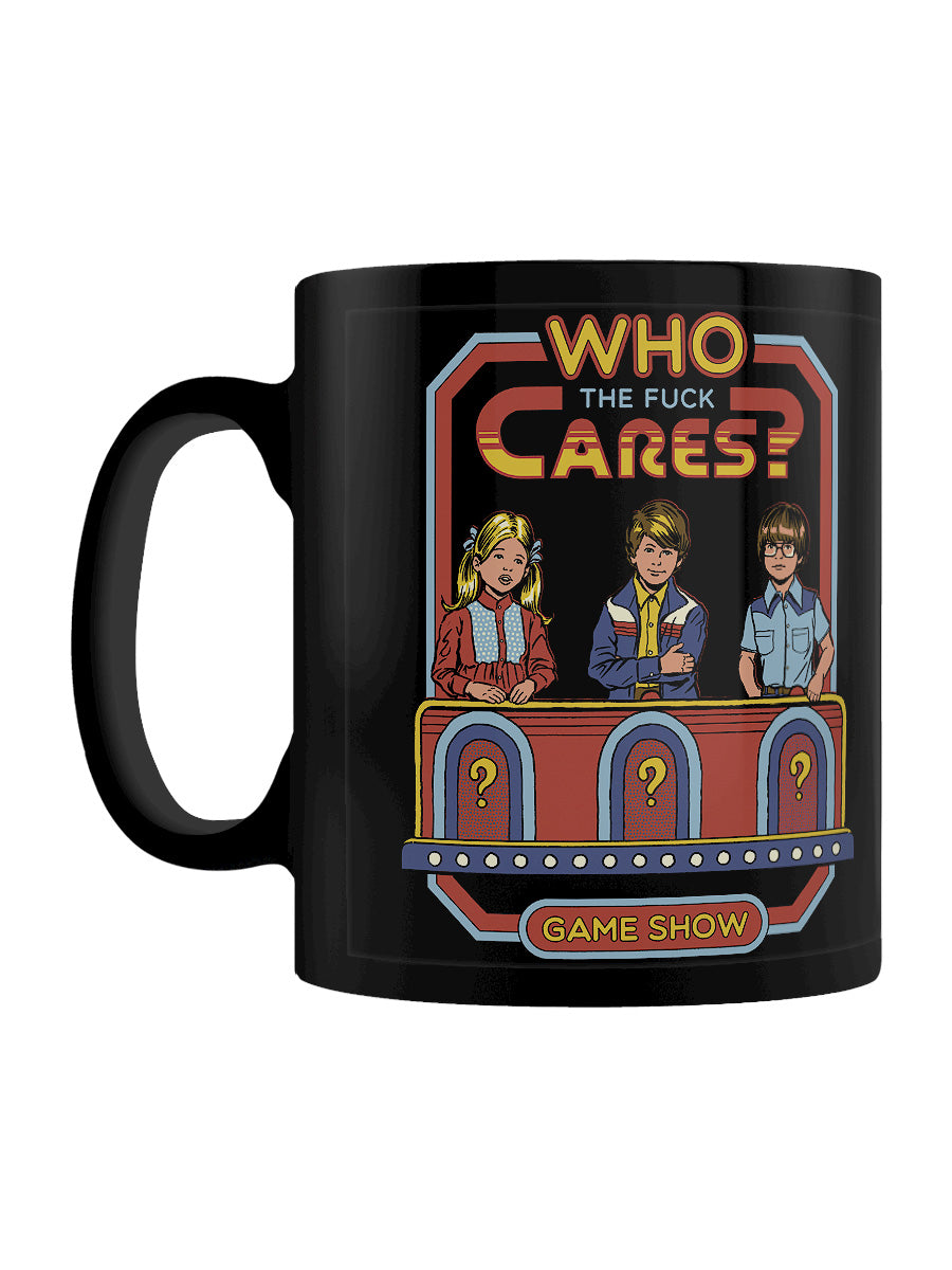 Steven Rhodes Who Cares Black Coffee Mug