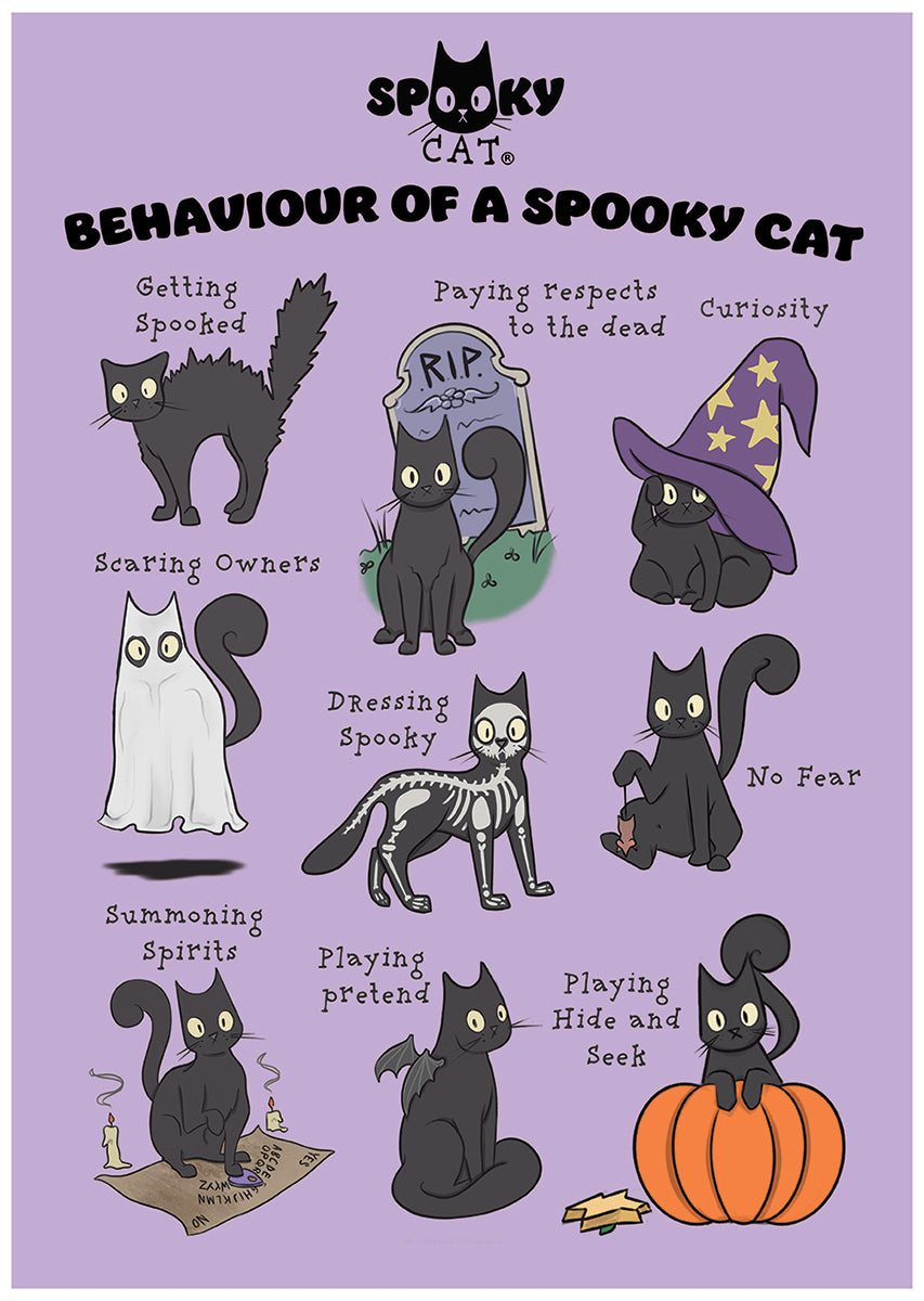 Spooky Cute Cat Poster