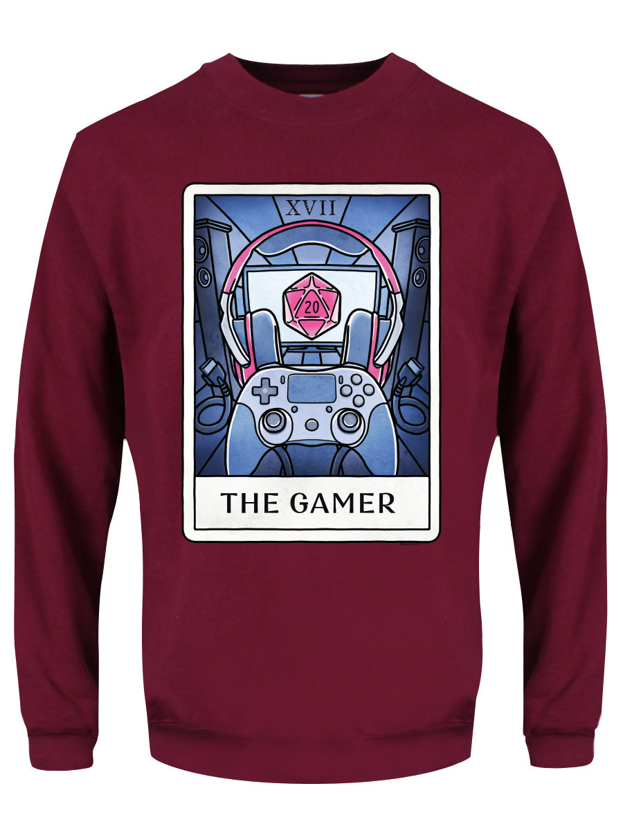 Deadly Tarot Life The Gamer Men's Burgundy Sweatshirt – Grindstore