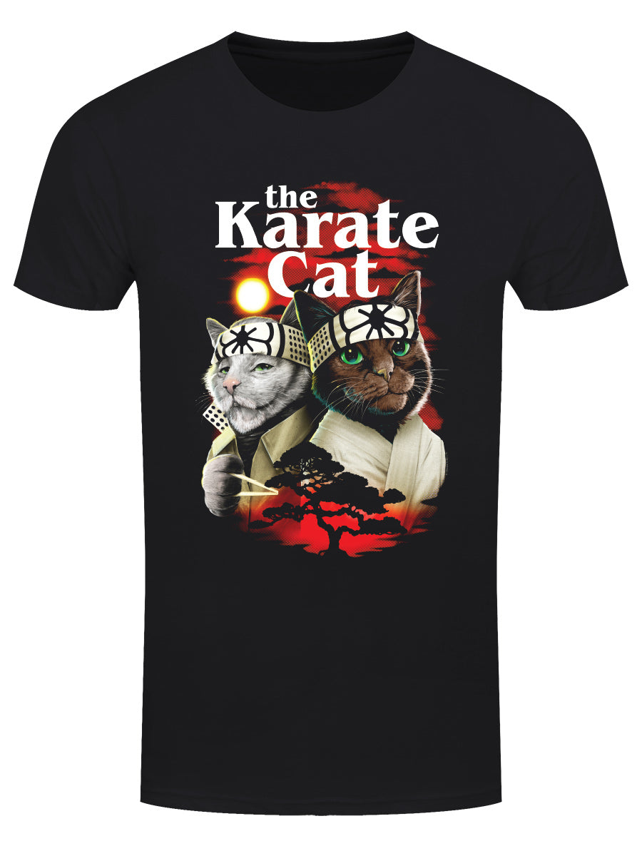 Horror Cats The Karate Cat Men s Black T Shirt