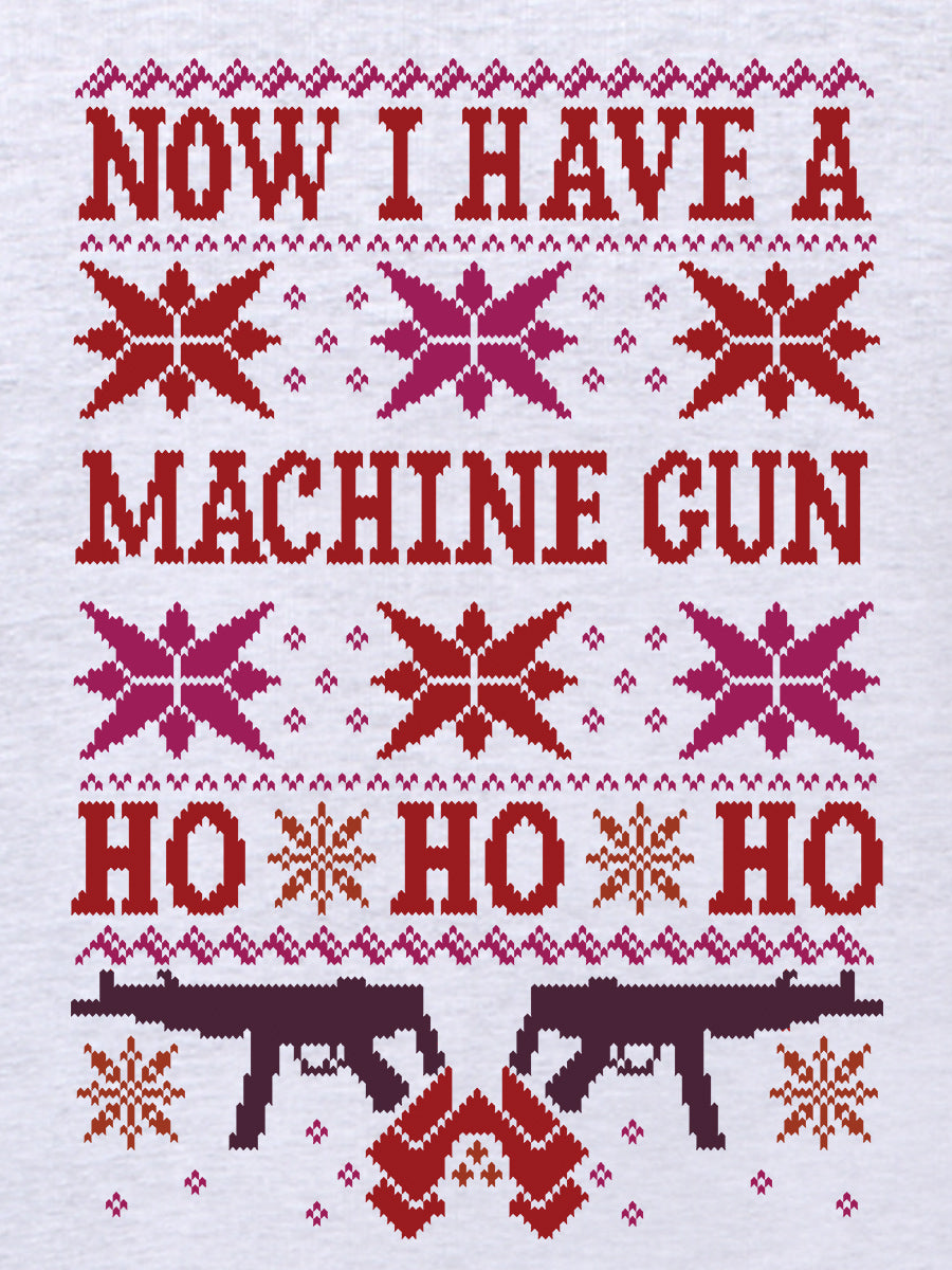 Now I Have A Machine Gun Men s Grey Christmas Jumper