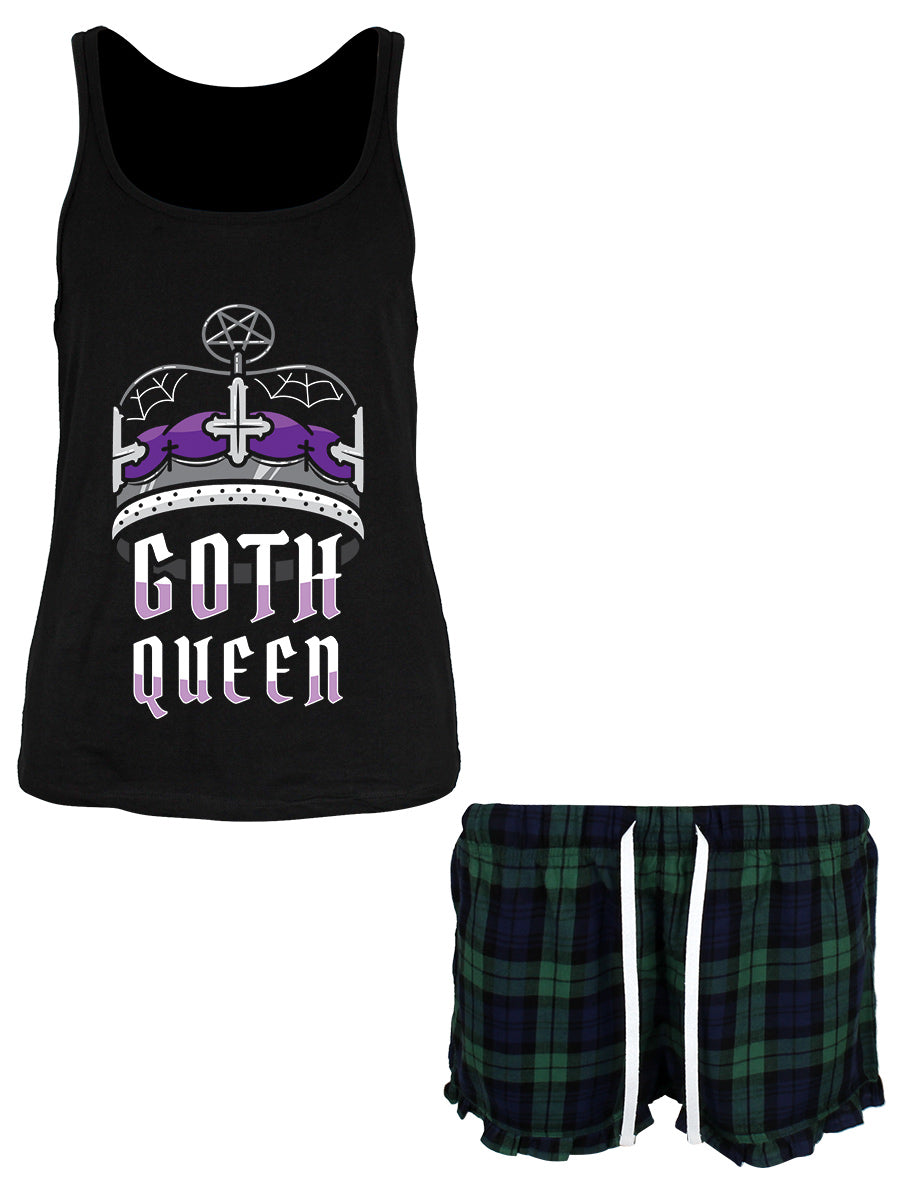 Goth Queen Ladies Short Pyjama Set Grindstore