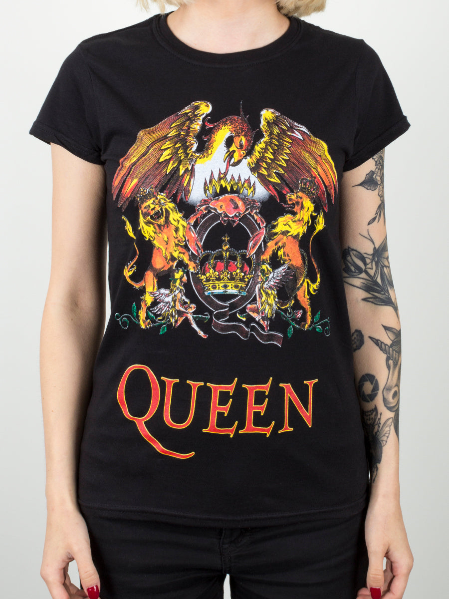 Queen Classic – T-Shirt Black Grindstore ladies Crest