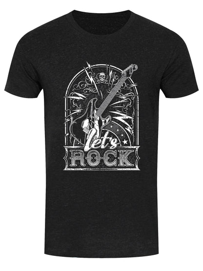 Let's Rock Men's Heather Black Denim T-Shirt