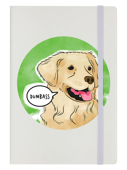 Cute But Abusive - Dumbass Cream A5 Hard Cover Notebook