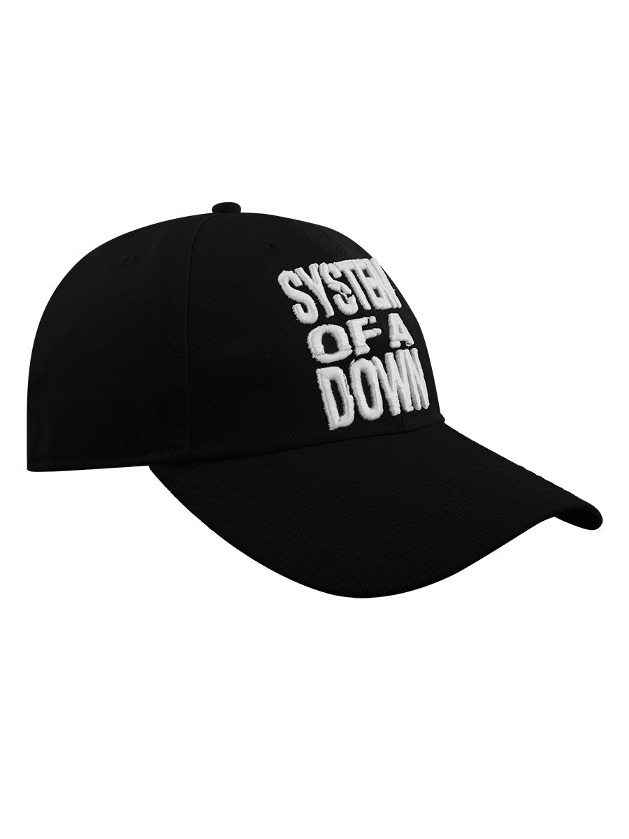 System Of A Down Stacked Logo Black Baseball Cap – Grindstore