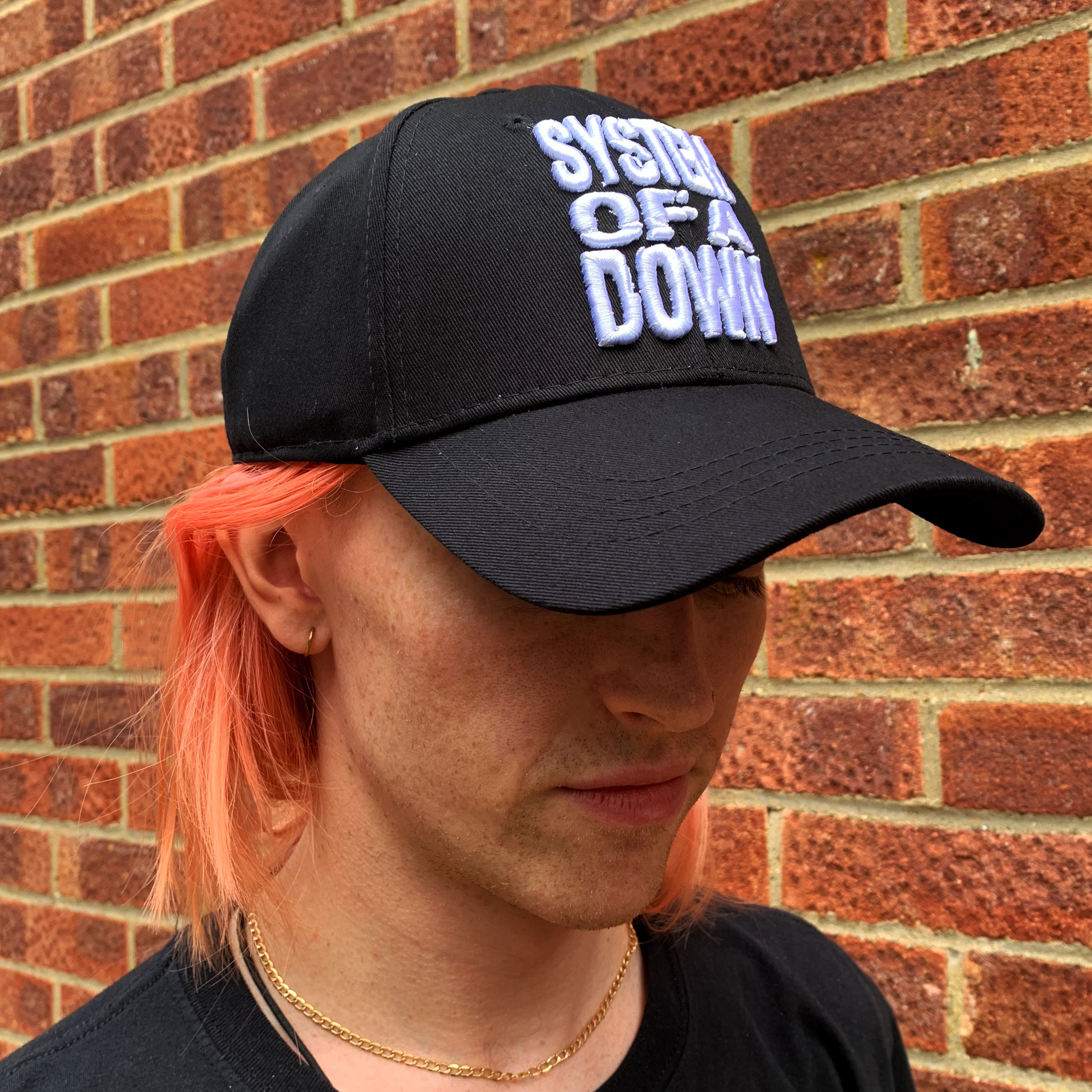 System Of A Down Stacked Logo Black Baseball Cap – Grindstore