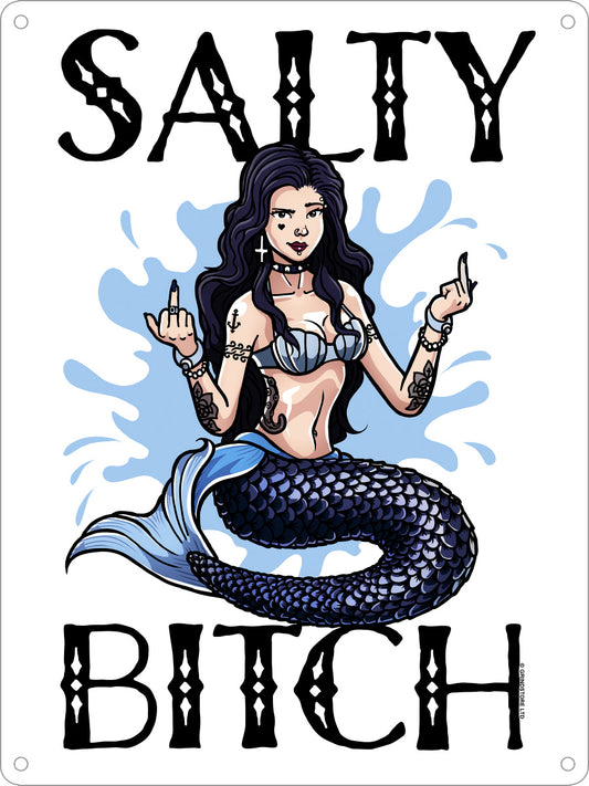 Salty Bitch Mini Tin Sign