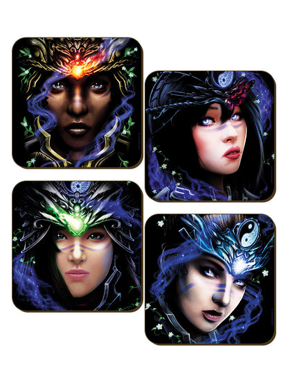 Ethereal Goddess' 4 Piece Coaster Set