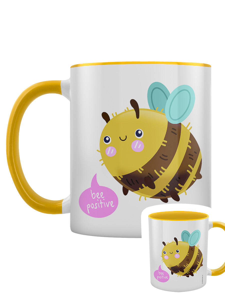 Bee Positive Yellow Inner 2-Tone Mug