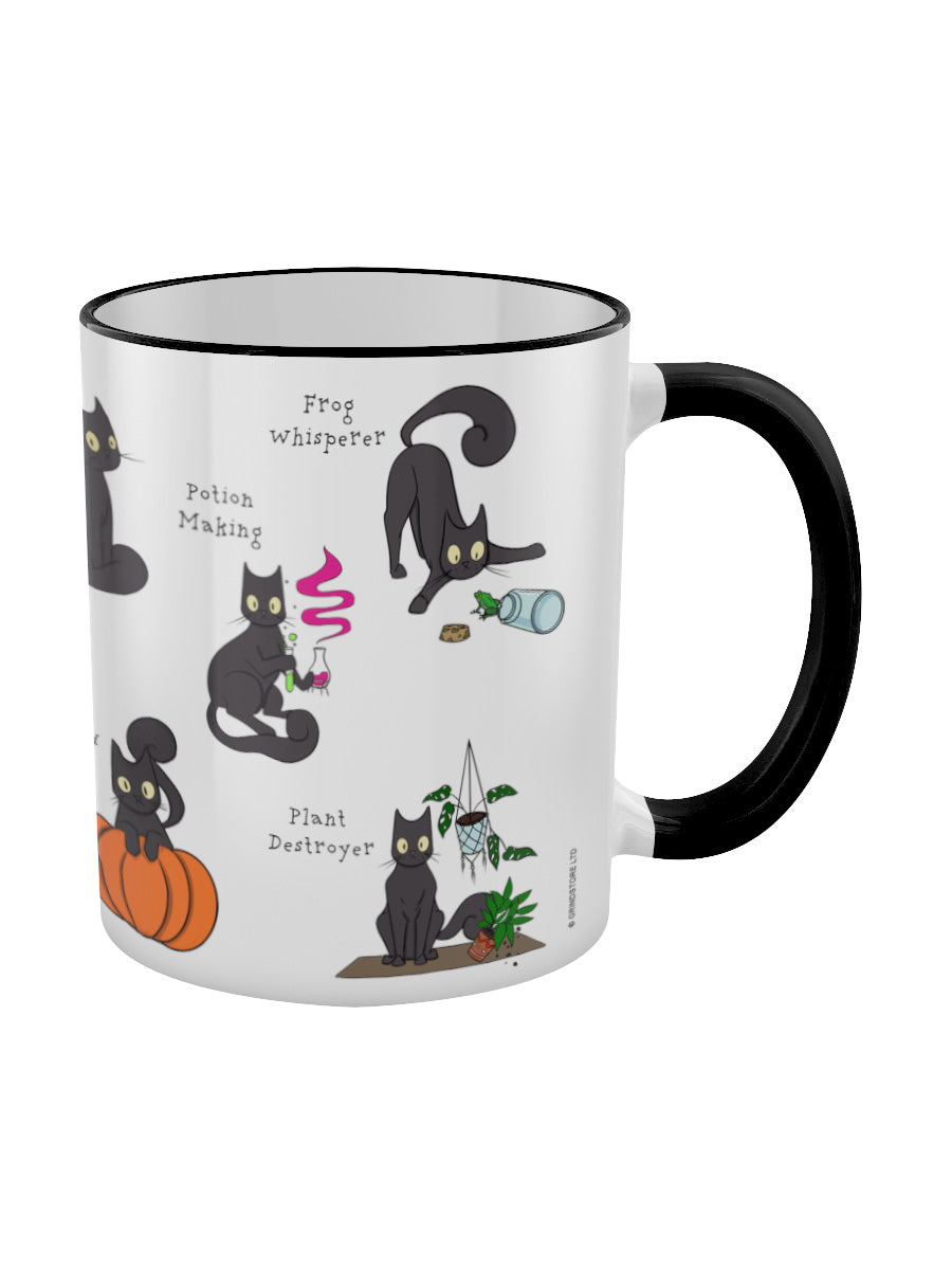 Behaviour Of A Spooky Cat Black Inner 2-Tone Mug