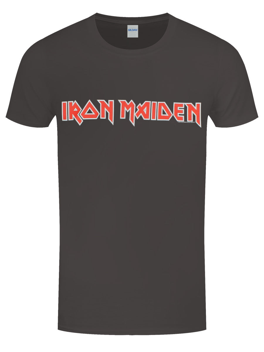 Iron Maiden Classic Logo Men's Grey T-Shirt – Grindstore