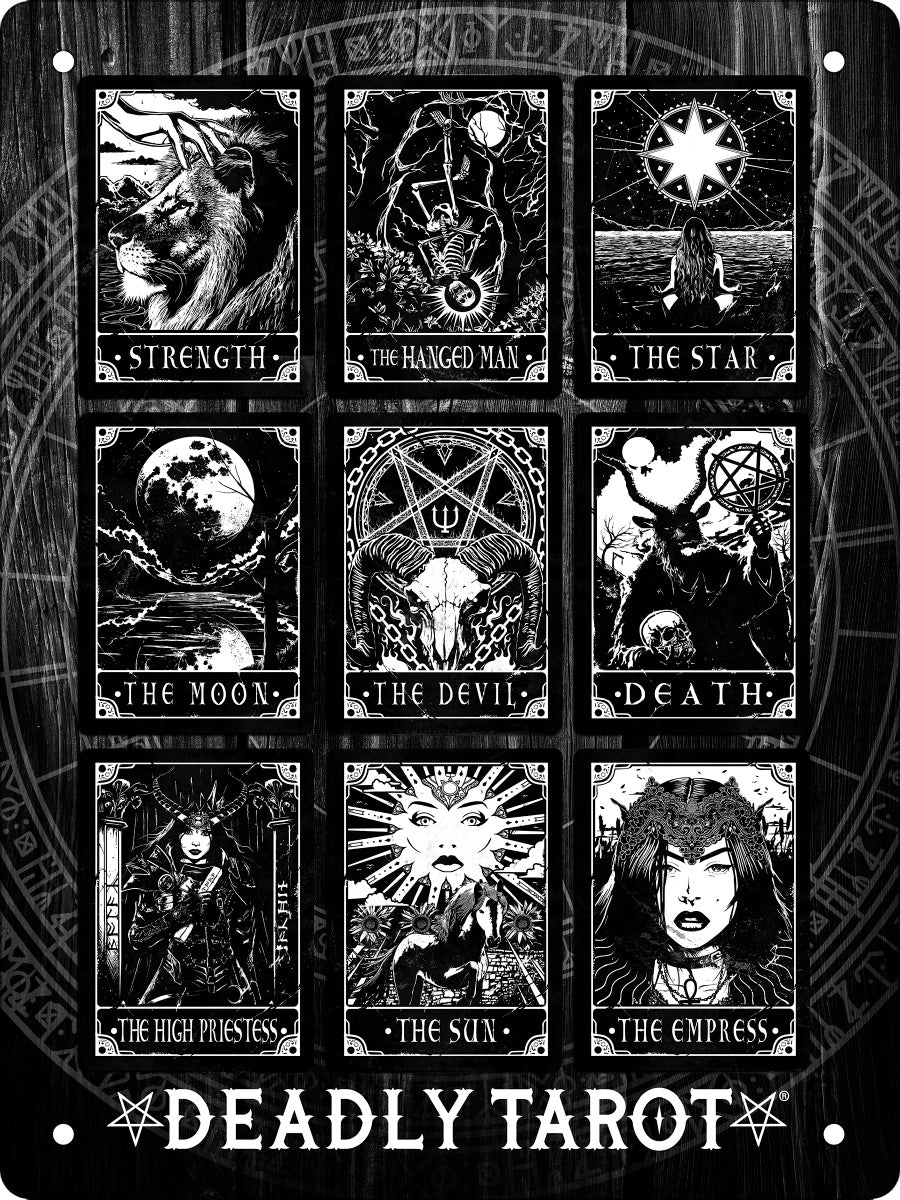 Deadly Tarot The Devil Compilation Mini Tin Sign