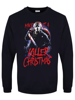 Make It A Killer Christmas Navy Blue Christmas Jumper