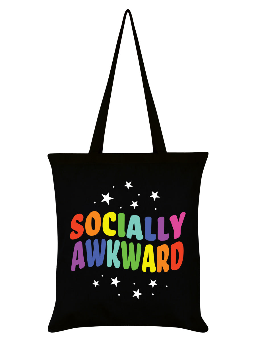 Socially Awkward Black Tote Bag