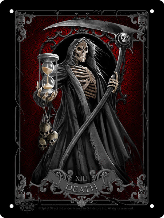 Spiral Death Tarot Mini Tin Sign