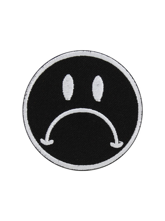 Black & White Sad Face Patch