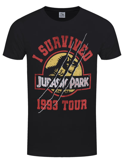 Jurassic Park I Survived 1993 Men's Black T-Shirt