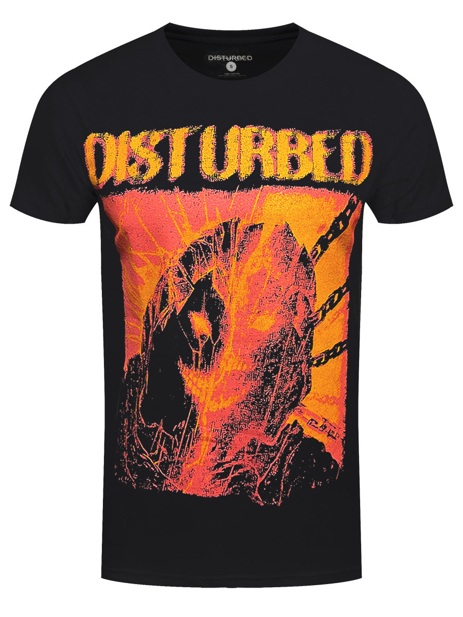 Disturbed Split Face 2023 European Tour Men's Black T-Shirt