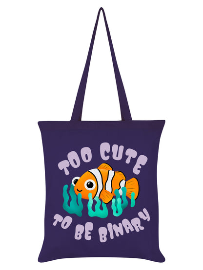 Too Cute To Be Binary Purple Tote Bag