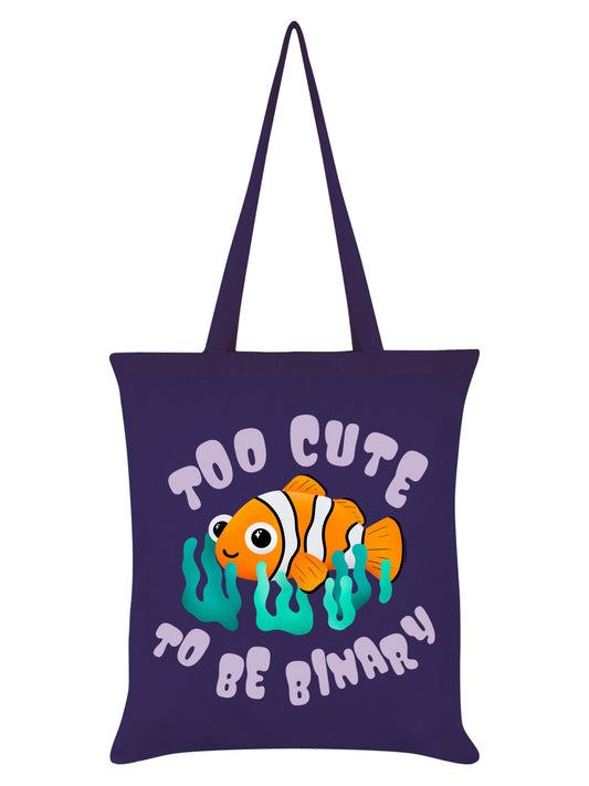 Too Cute To Be Binary Purple Tote Bag