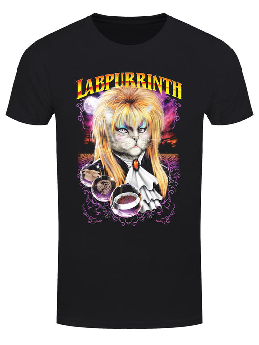 Horror Cats Labpurrinth Men's Black T-Shirt