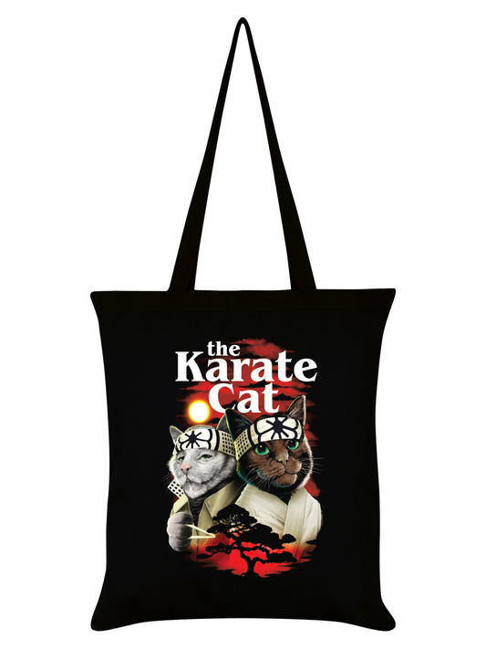 Horror Cats The Karate Cat Black Tote Bag