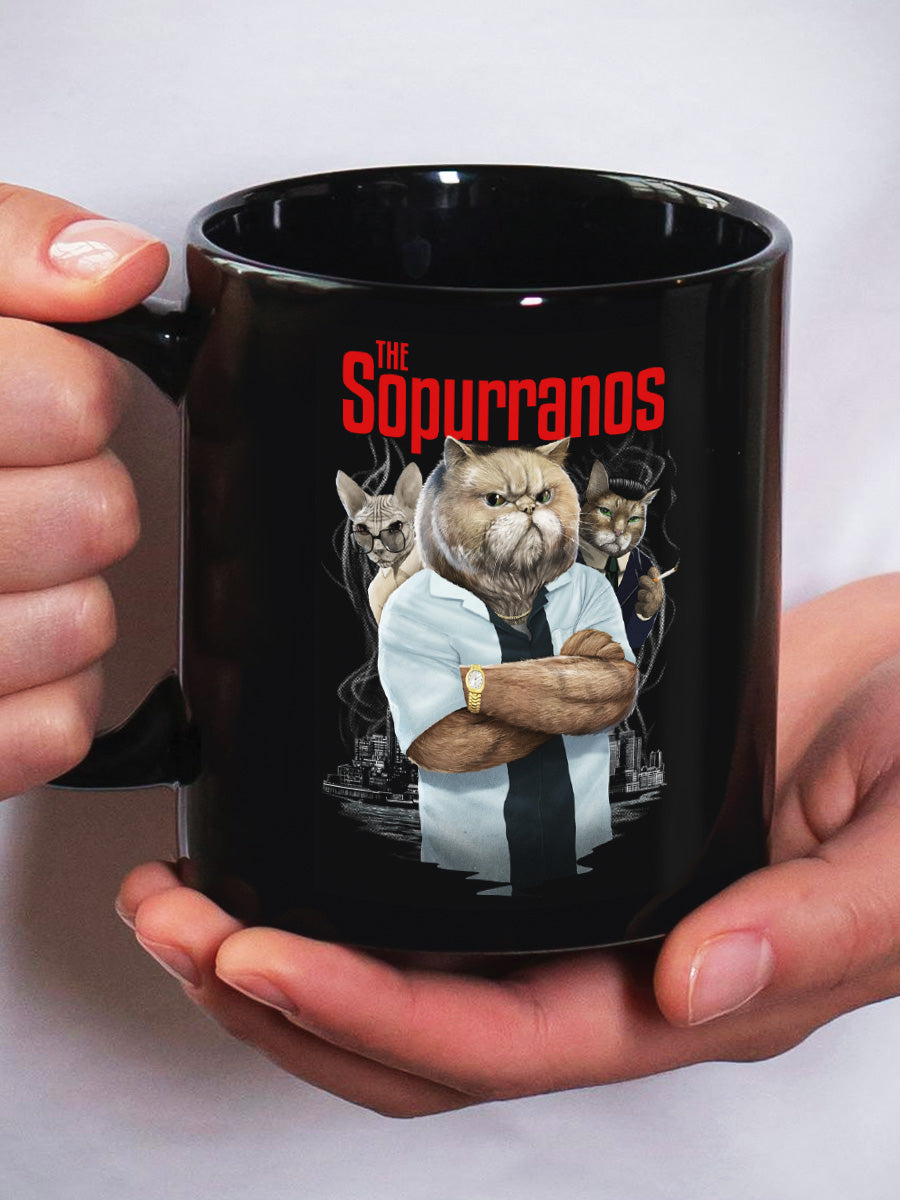 Horror Cats The Sopurranos Black Mug