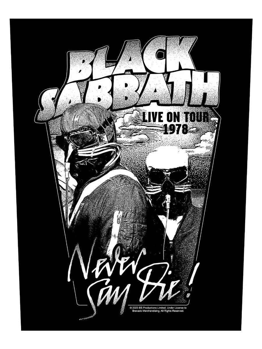 Black Sabbath Never Say Die Back Patch