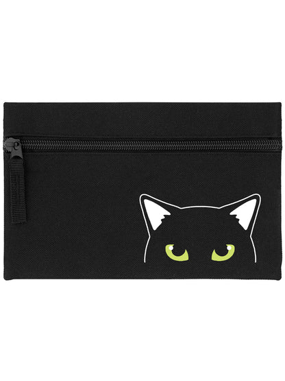 Curious Cat Black Pencil Case