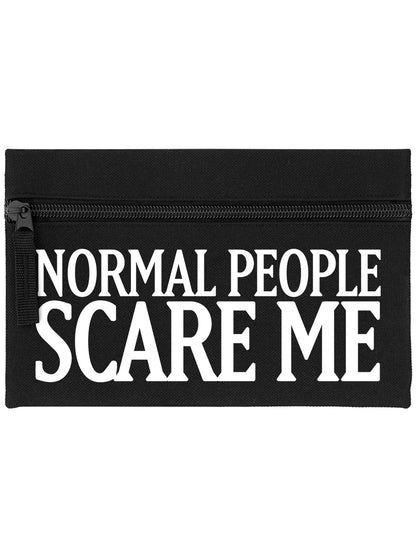 Normal People Scare Me Black Pencil Case