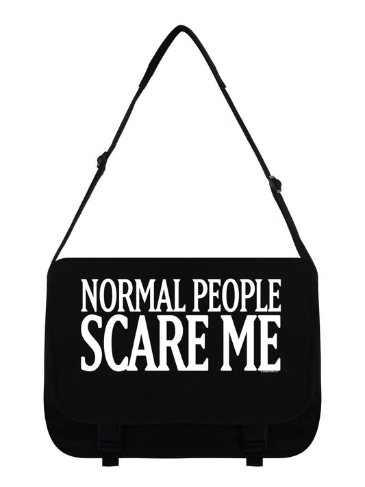 Normal People Scare Me Black Messenger Bag