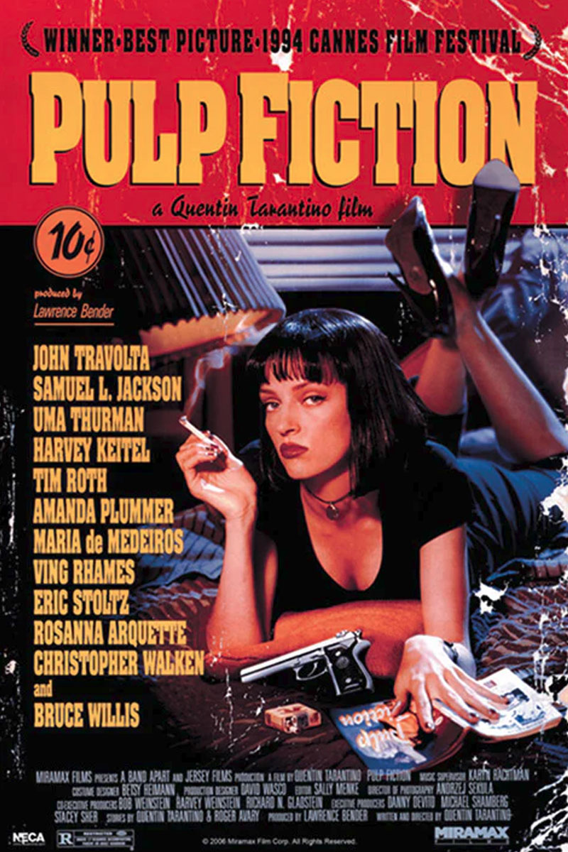 Pulp Fiction Uma On Bed Maxi Poster