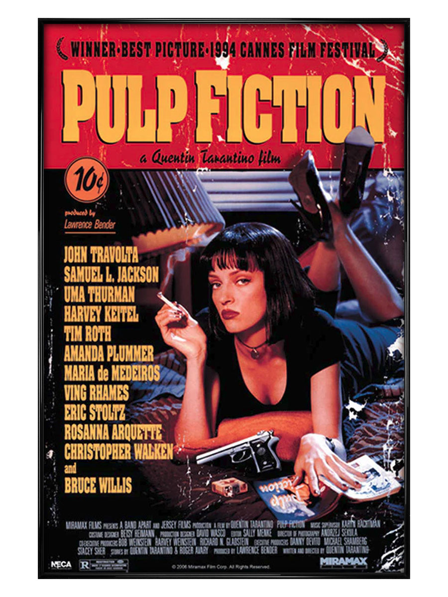 Pulp Fiction Uma On Bed Maxi Poster