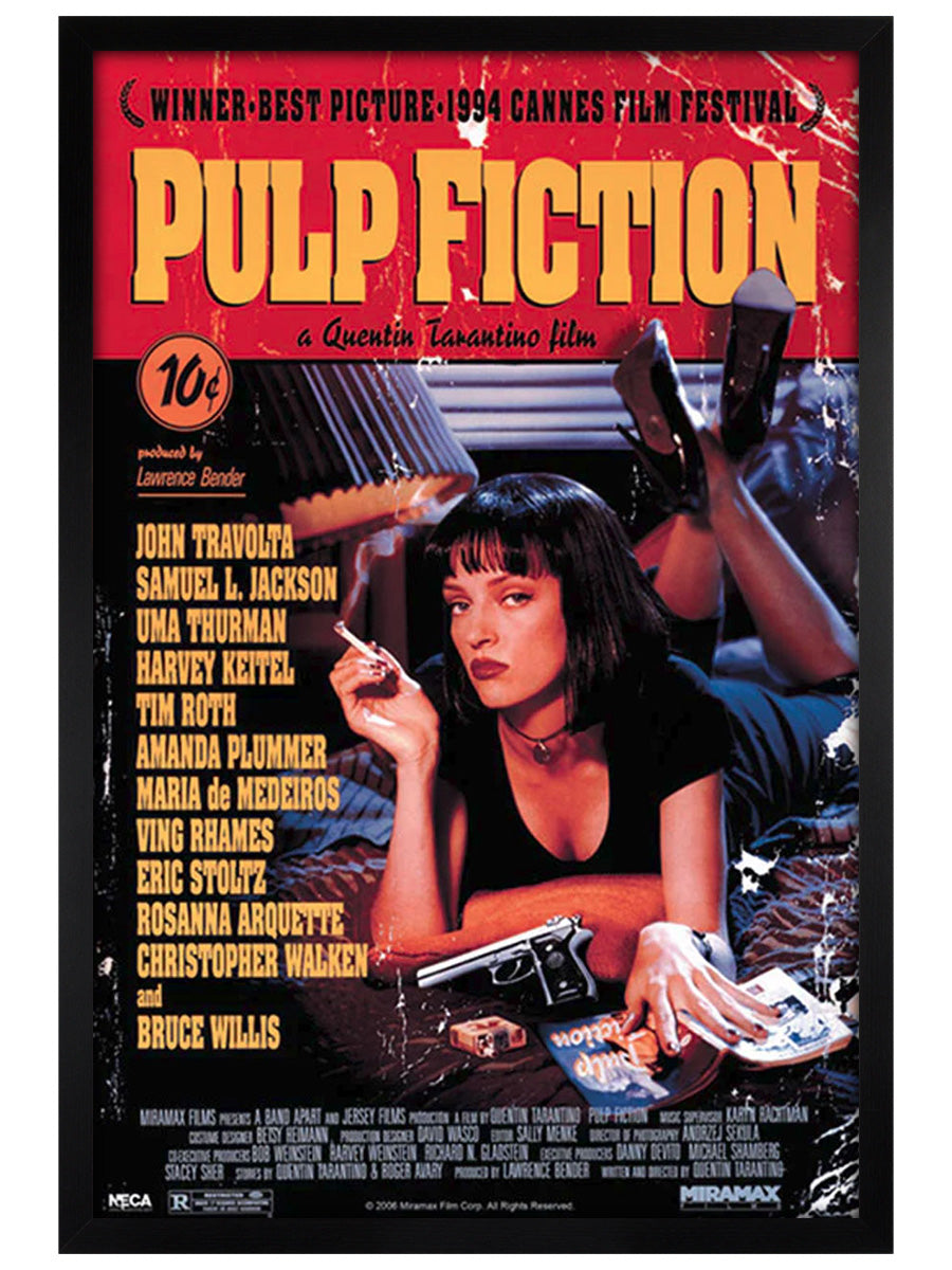 Pulp Fiction Uma On Bed Maxi Poster