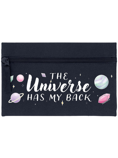 The Universe Has My Back Navy Blue Pencil Case