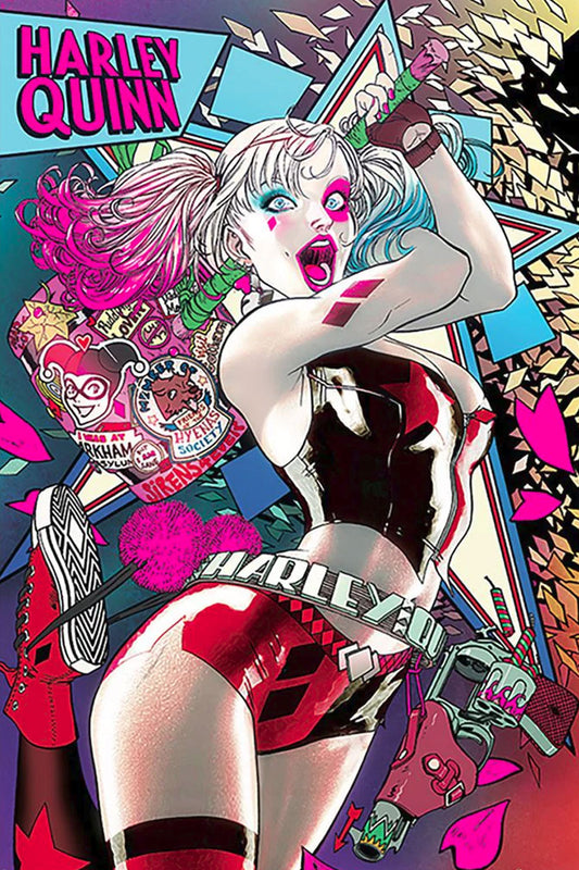 Batman Harley Quinn Neon Maxi Poster