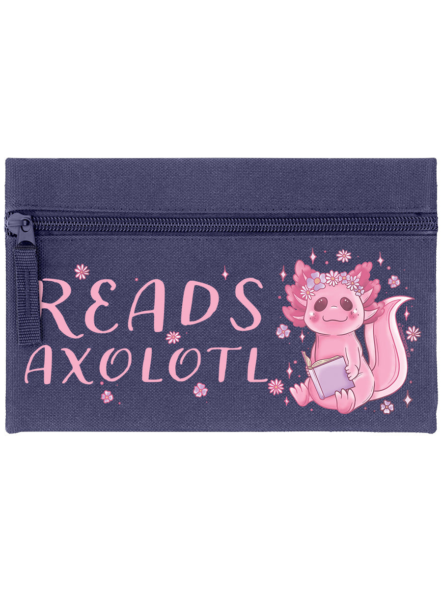 Reads Axolotl Purple Pencil Case