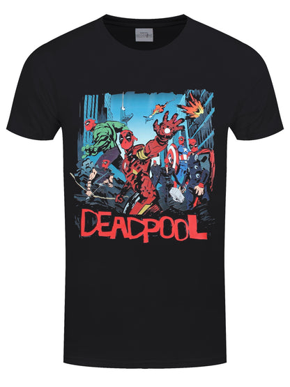 Deadpool Avengers Spoof Men's Black T-Shirt