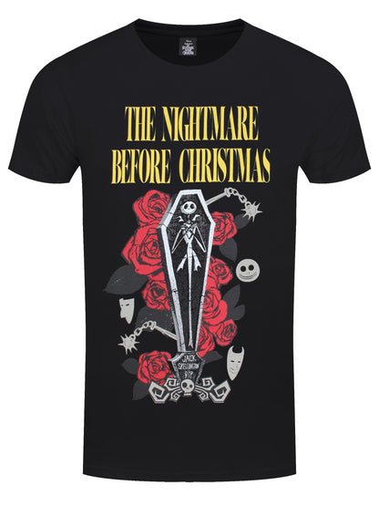 Nightmare Before Christmas Jack Coffin Men's Black T-Shirt