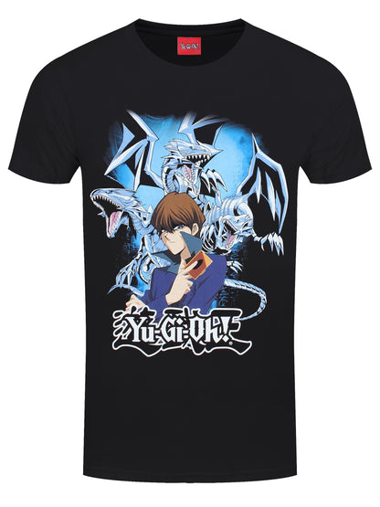 Yu- Gi-Oh! Kaiba Blue Eyes Men's Black T-Shirt