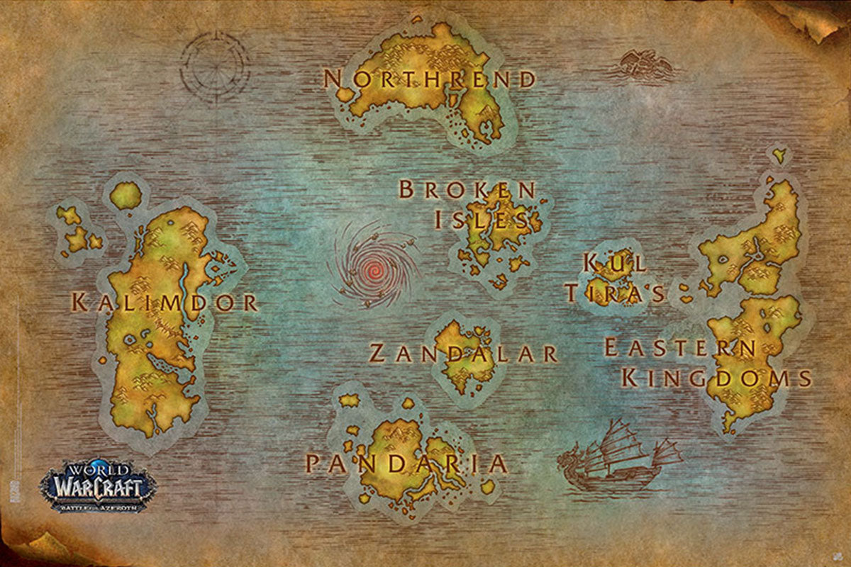 World Of Warcraft Map Maxi Poster