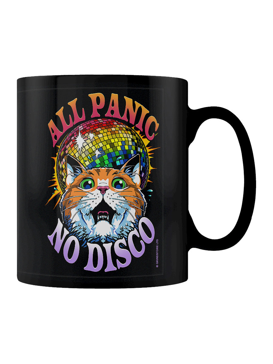 All Panic, No Disco! Black Mug