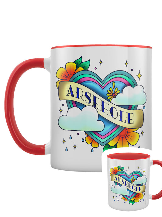 Arsehole Tattoo Red Inner 2-Tone Mug