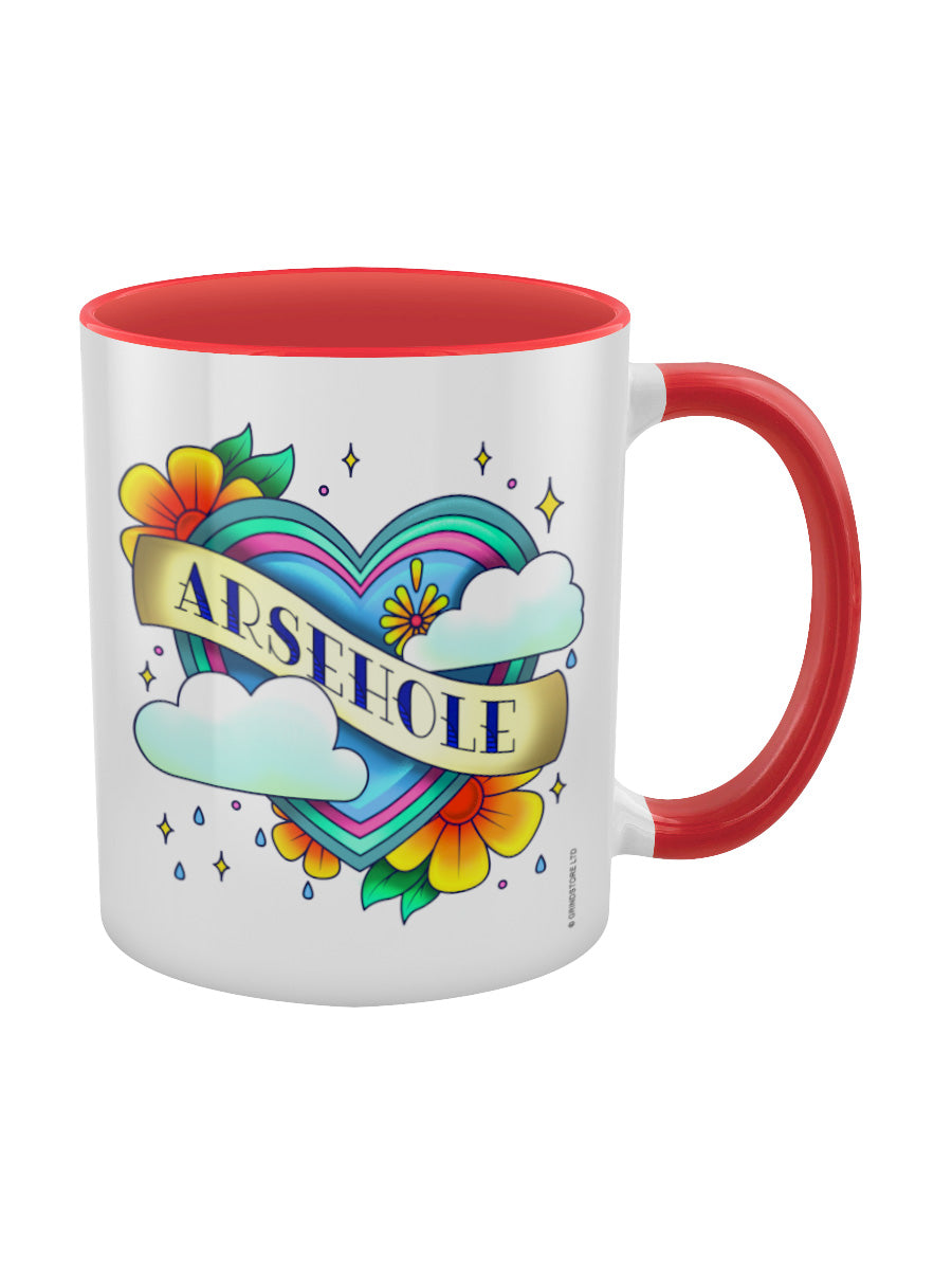 Arsehole Tattoo Red Inner 2-Tone Mug