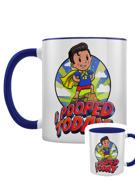 I Pooped Today Blue Inner 2-Tone Mug