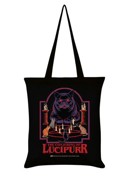 Steven Rhodes Lucipurr Black Tote Bag