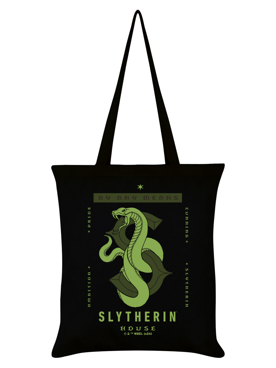 Harry Potter Slytherin House Black Tote Bag